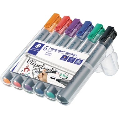 STAEDTLER Flipchartmarker Lumocolor 356 WP6 sort. 6 St./Pack.