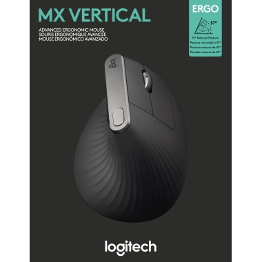 Logitech Maus MX Vertical 910-005448 kabellos schwarz