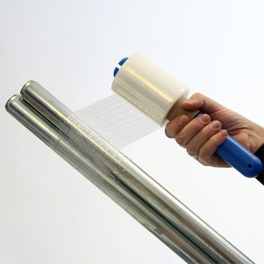 Mini-Stretchfolie, transparent, 20 µ | 100 mm x 150 lfm. | VE = 10 Stk.