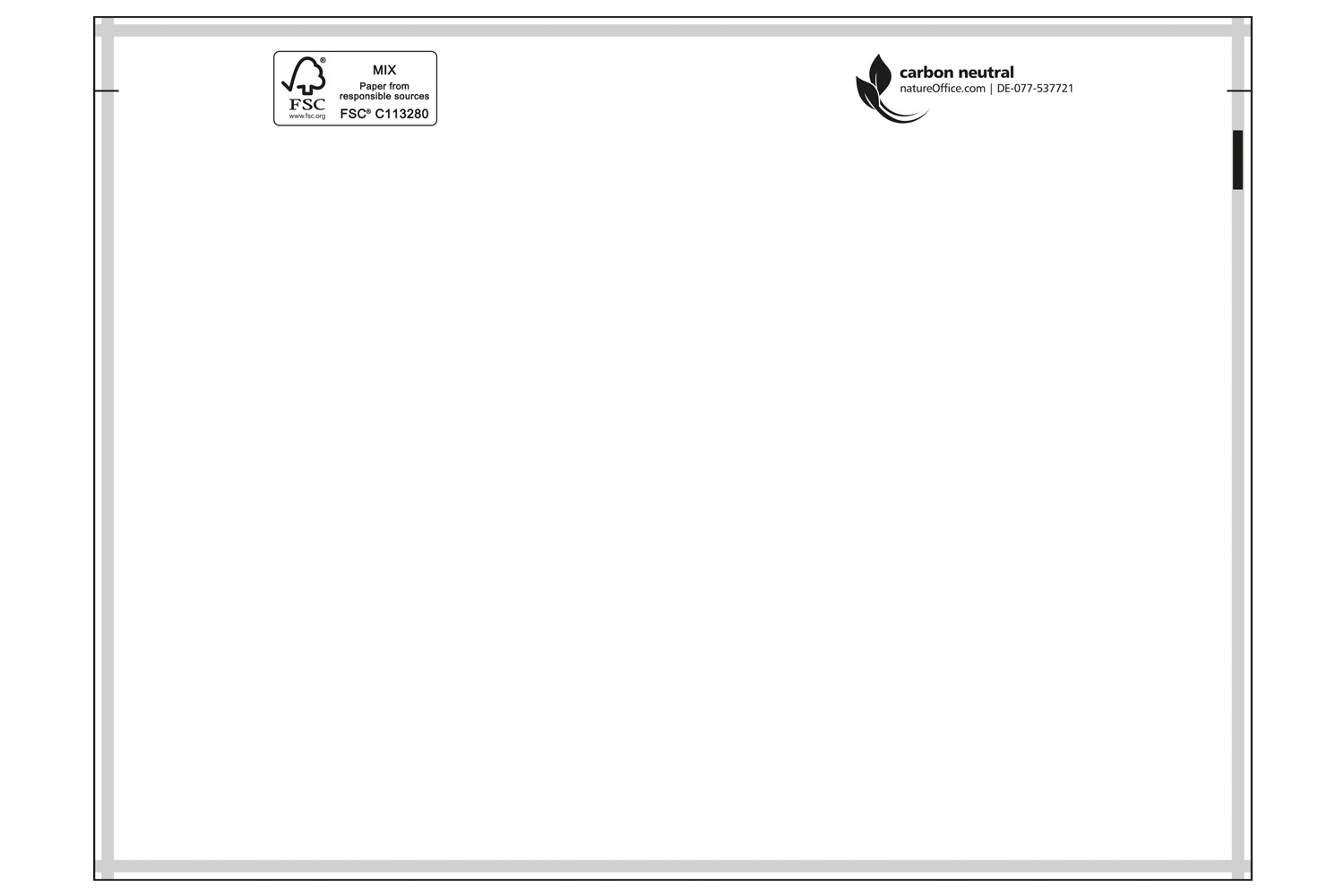 Dokumententasche Economy, ohne Druck, DIN C5 | 235 x 160 mm (Offene Seite x L) | VE = 1000 Stk.