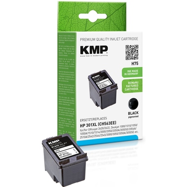 KMP Tintenpatrone H75 1719,4001 wie CH563EE Nr.301XL 480S. 8ml schwarz