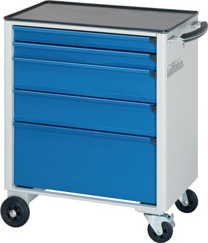 Werkstattwagen Metallablage H860xB700xT520mm grau/blau Schubl.2x65,2x130,1x260mm || VE = 1 ST