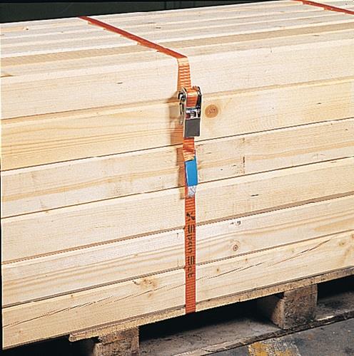 Ratschen-Zurrgurt DIN 12195-2 L.4m B.25mm 2-tlg.m.Ratsche+S-Haken LC U 800 daN || VE = 1 ST
