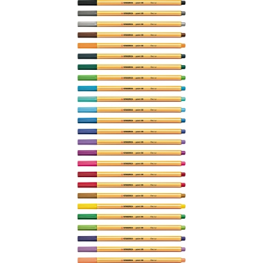 STABILO Fineliner point 88 8810 0,4mm farbig sortiert 10 St./Pack.