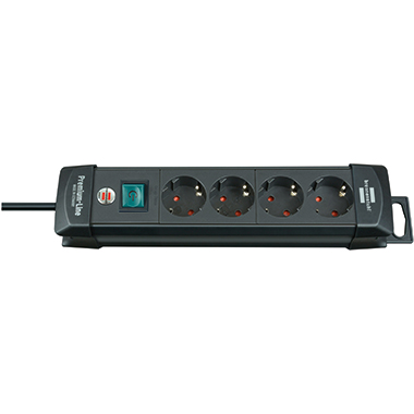 brennenstuhl Steckdosenleiste Premium-Line 1951140100 4fach sw