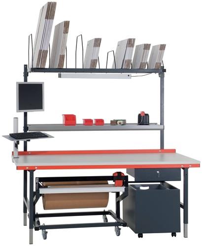 Pack- u.Arbeitstisch B2000xT920xH690-960mm man.höheneinstellbar ROCHOLZ || VE = 1 ST