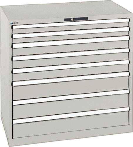 Schubladenschrank H1000xB1023xT725mm grau 2x75,3x100x150mm Schubl.Vollaus.CodeLo || VE = 1 ST