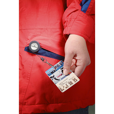 DURABLE Ausweishalter 822158 Jojo mit Karabinerhaken an 10 St./Pack.