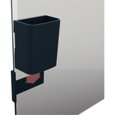 SIGEL Stifteköcher S GL801 75x94x51mm Kunststoff anthrazit