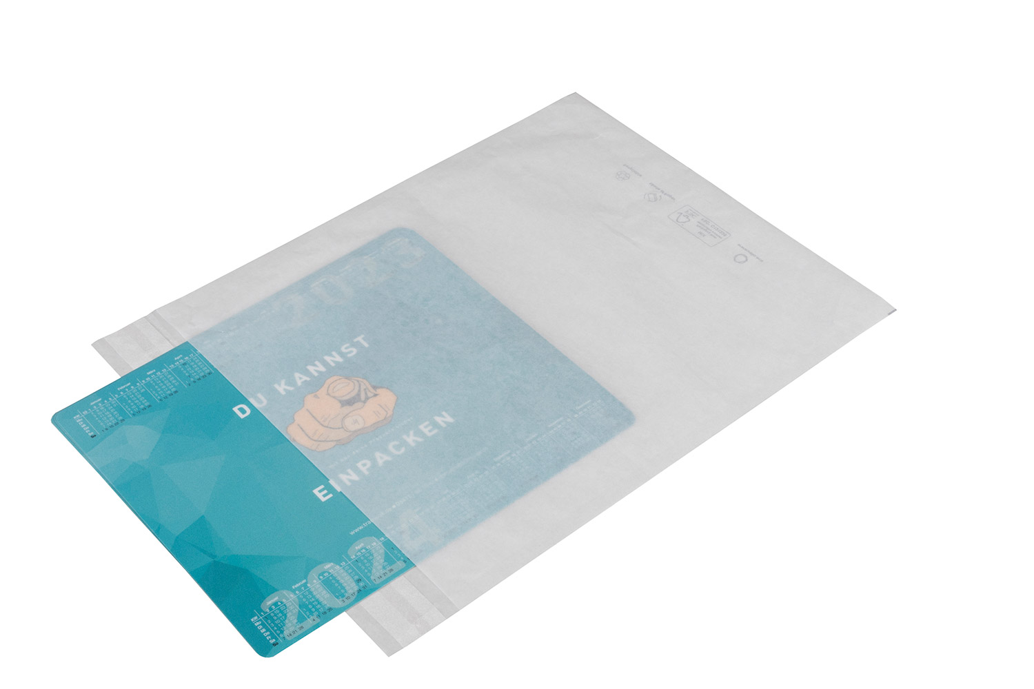 Pergaminpapierbeutel mit SK-Verschluss "M" | 250 x 300 mm + 40 mm (Offene Seite x L + Füllstärke) | VE = 750 Stk.