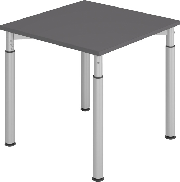 Schreibtisch Sero-H H680-820xB800xT800mm graphit 4-Fuß-Gestell HAMMERBACHER