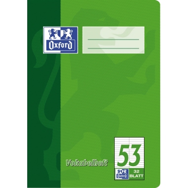 Oxford Vokabelheft 100050383 DIN A5 90g 32Bl. liniert
