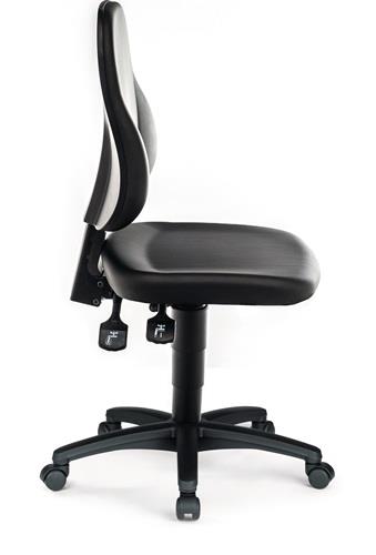 Arbeitsdrehstuhl Rl.Kunstlederpolster schwarz 450-620mm BIMOS || VE = 1 ST