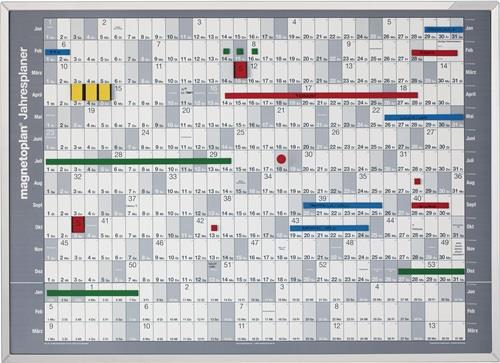 Jahresplaner Trägertafel o.Folie B865xH620mm MAGNETOPLAN || VE = 1 ST