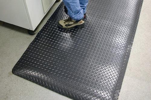 Arbeitsplatzbodenbelag Zuschnitt B1200xS14mm schwarz PVC,2-lagig Preis p.lfd.m || VE = 1 MT