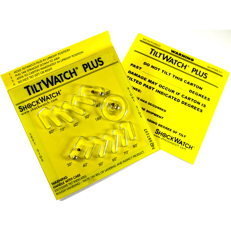 Kippindikator Tiltwatch®Plus | 118,2 x 118,2 x 5,8 mm (L x B x H) | VE = 50 Stk.