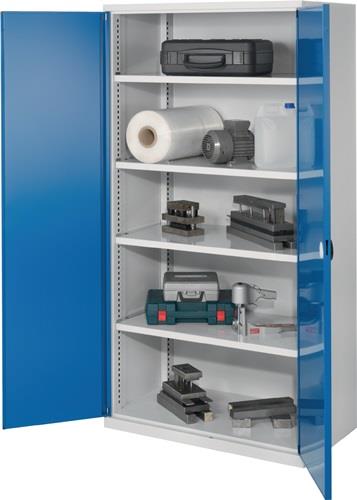 Schwerlastschrank H1950xB1000xT600mm grau/blau 2Fbd.1x100,2x125,2x175 Trgf.200kg || VE = 1 ST