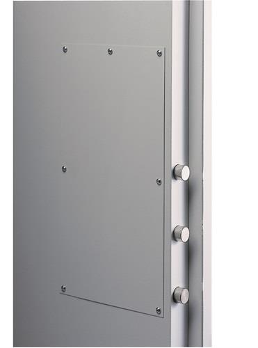 Tresorschrank H1950xB1260xT550mm m.Innenfach 2 Türen,3 Fbd.lichtgrau || VE = 1 ST