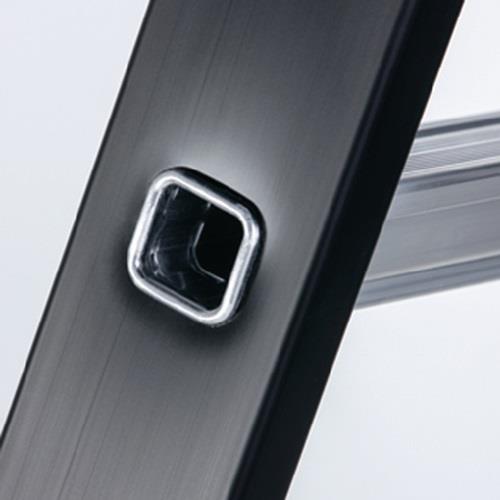 Anlegeleiter 8Sprossen Alu.schwarz elox.Leiterlänge 2380mm Arbeits-H.b.ca.3150mm || VE = 1 ST