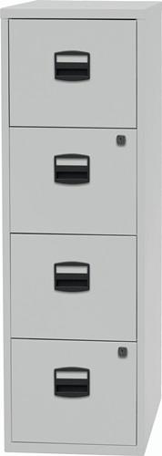 Hängeregistraturschrank H1321xB413xT400mm 1-bahnig lichtgrau 4 Schubl. || VE = 1 ST