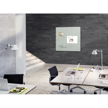 SIGEL Magnetboard Artverum GL203 1000x1000x18mm Glas grau