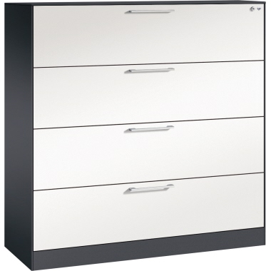 C+P Hängeregistraturschrank Asisto 146021413S10091 A4 3bahnig sgr/rws