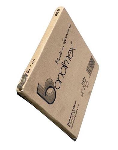 Edelstahlband B13 mmxS0,75mm Lauf-L.30m VA im Spenderkarton || VE = 1 ST