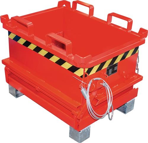 Klappbodenbehälter 0,13 m³ L600xB800xH625mm lack.feuerrot || VE = 1 ST