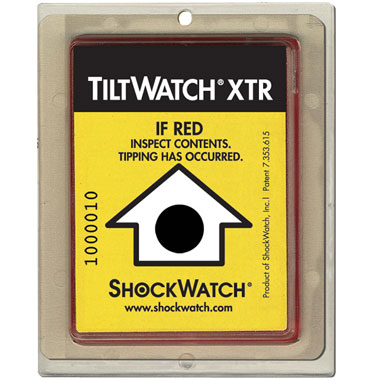 Kippindikator Tiltwatch® XTR | 60 x 75 mm (B X L) | VE = 100 Stk.