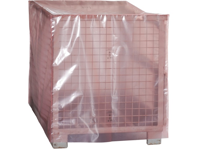 Permastat® Seitenfaltenhaube, antistatisch, rosa, 150 µ | 1250 + 850 x 900 mm (B + Seitenfalte x L) | VE = 40 Stk.