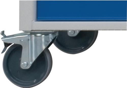 Werkstattwagen H810xB1090xT620mm grau/enzianblau 1x90/120/180/210, 1Tür 600mm || VE = 1 ST