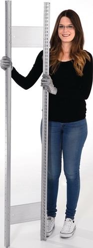 Steckregal H2500xB1000xT500mm Anbauregal 6 Stahlböden Trgf.150 kg lichtgrau META || VE = 1 ST