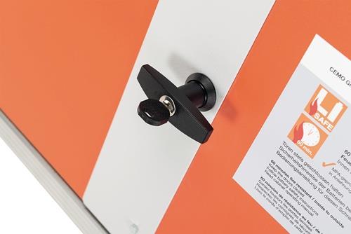 Sicherh.-Schrank lockEX H620xB800xT660mm grau/orange Lagerschrank || VE = 1 ST