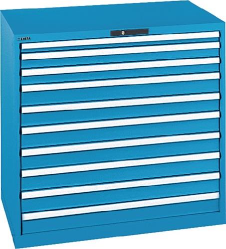 Schubladenschrank H1000xB1023xT725mm blau 1x50,2x75,7x100mmSchubl.Volla.CodeLock || VE = 1 ST
