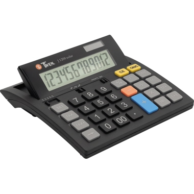 TWEN Tischrechner J-1200 12Zeichen Solar/Batterie