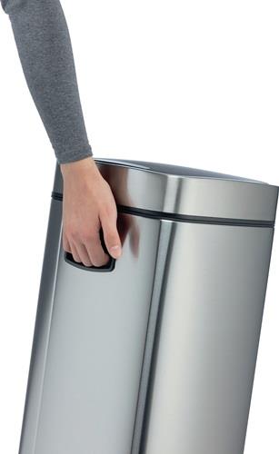 Abfallsammler NO TOUCH 21L 21l H570mm VA/Ku.metallic silber DURABLE || VE = 1 ST