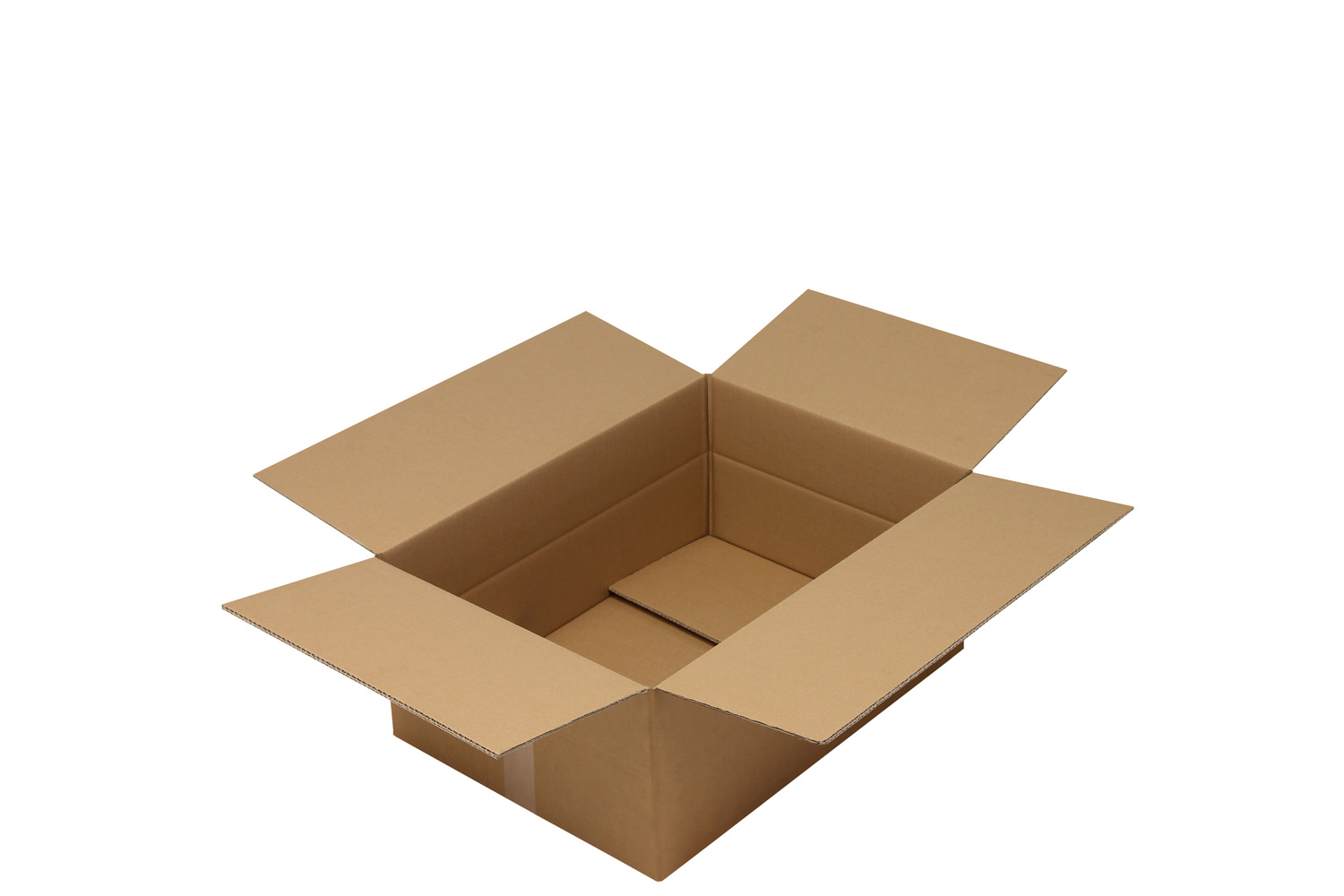 Wellpapp-Faltkarton 2-wellig, braun, Qual. 2.30, DIN A2 | 610 x 430 x 250 mm (L x B x H) Innenmaß | VE = 10 Stk.
