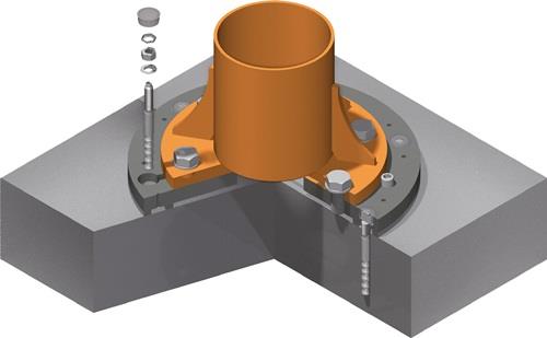 Säulenschwenkkran UNILIFT Trg250kg A.3895mm Verbundanker-Sys./E-Kettenz.270Grad || VE = 1 ST