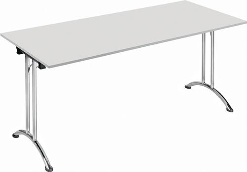 Klapptisch B1800xT700xH740mm Lichtgrau 25mm Kufen,geb. || VE = 1 ST