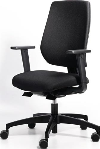 Bürodrehstuhl m.Synchrontechnik schwarz/schwarz 390-510mm || VE = 1 ST