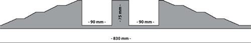 Schlauch- u.Kabelbrücke L300xB830xH90mm PVC schwarz || VE = 1 ST