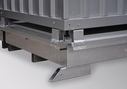 Lagercontainer B3075xT2075xH2385mm mont.f.passive Lagerung verz.Auffangvol.1000l || VE = 1 ST