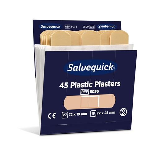 Pflasterstrips Salvequick wasserfest 6 Nachfüllpack je 45 St.SALVEQUICK || VE = 1 KT