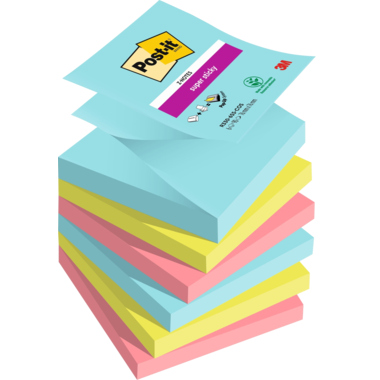 Post-it Haftnotiz Super Sticky R330-6SS-COS 76x76mm sort. 6St.