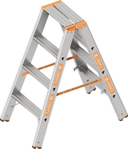 Stufenstehleiter TOPIC 2x4 Stufen Alu.Gesamt-H.1000mm LAYHER || VE = 1 ST