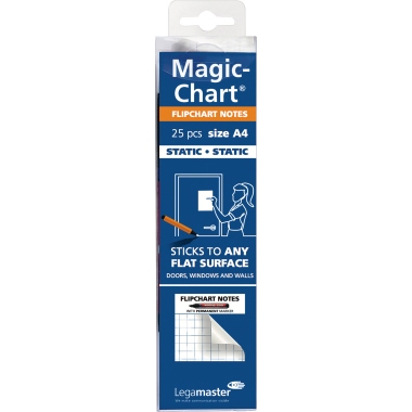 Legamaster Flipchartfolie Magic 7-159000-A4 kar. 25 St./Pack.