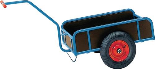 Handwagen m.4 Sperrholzwänden Ladefl.L845xB545mm Luft Bereifung Trgf.400kg FETRA || VE = 1 ST