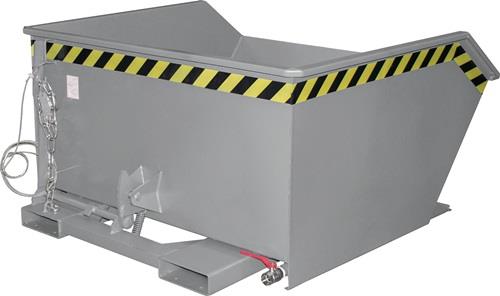 Spänebehälter 0,75 m³ L1440xB1280xH680mm grau Trgf.1000kg Siebblech/Ablasshahn || VE = 1 ST