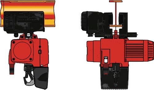 Elektrokettenzug Trgf.800kg Haupthub 4 m/min FEM Gruppe 2 Am Fahrwerk VETTER || VE = 1 ST