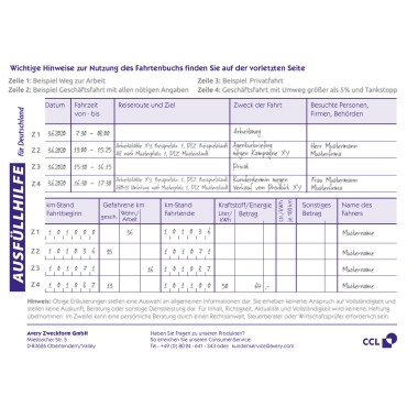 Avery Zweckform Fahrtenbuch 1221 A6 32Blatt